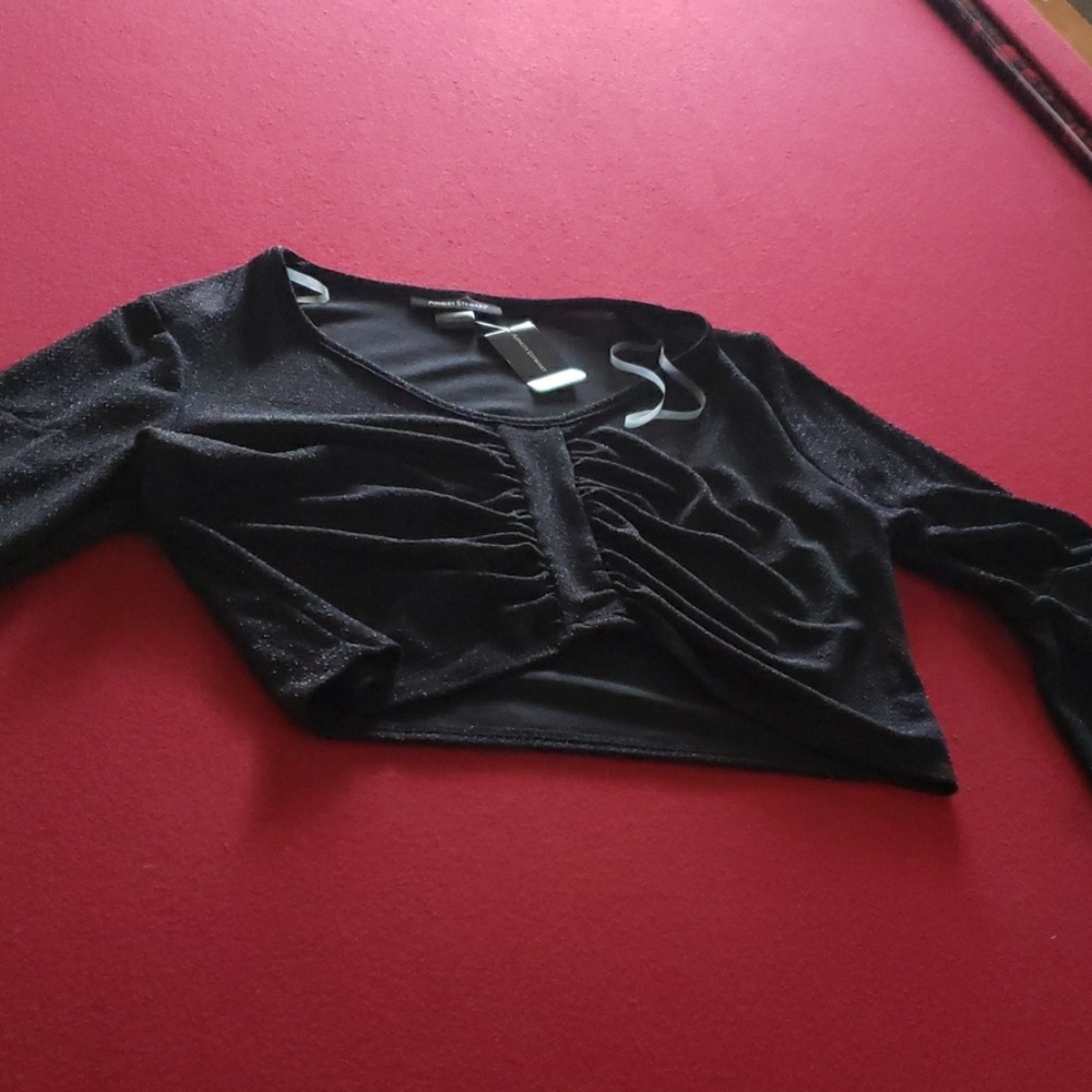Crop top with bell sleeves